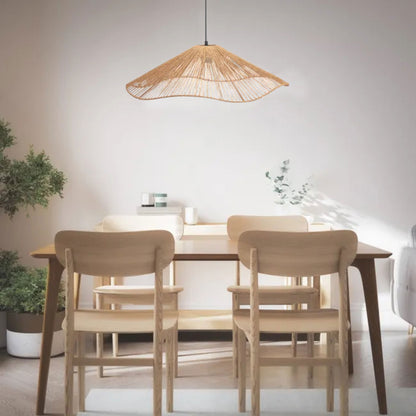 Lámpara De Techo Ø55cm En Cuerda Natural Estilo Vintage_4