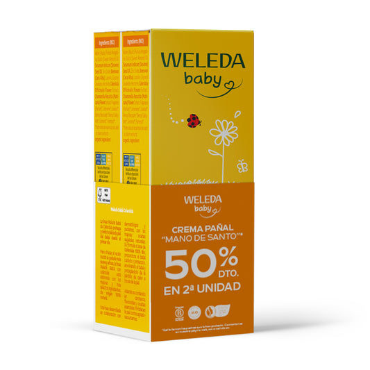 Duplo 2 unidades de Crema Pañal Weleda 75ml