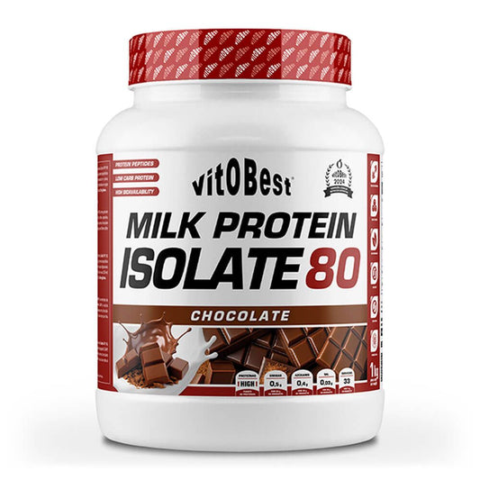 Milk Protein Isolate 80 - 1kg - Chocolate - Proteína De Aislado De Suero Isolate - Vitobest_0