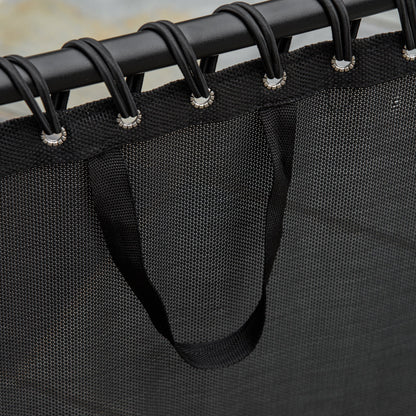 Outsunny Conjunto De 2 Tumbonas Plegables Con Respaldo 197x58x30 Cm Negro_3