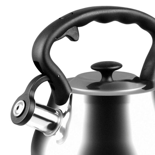 Promis Andrea Tetera 3,0 L, Plateada, Mango Negro_0