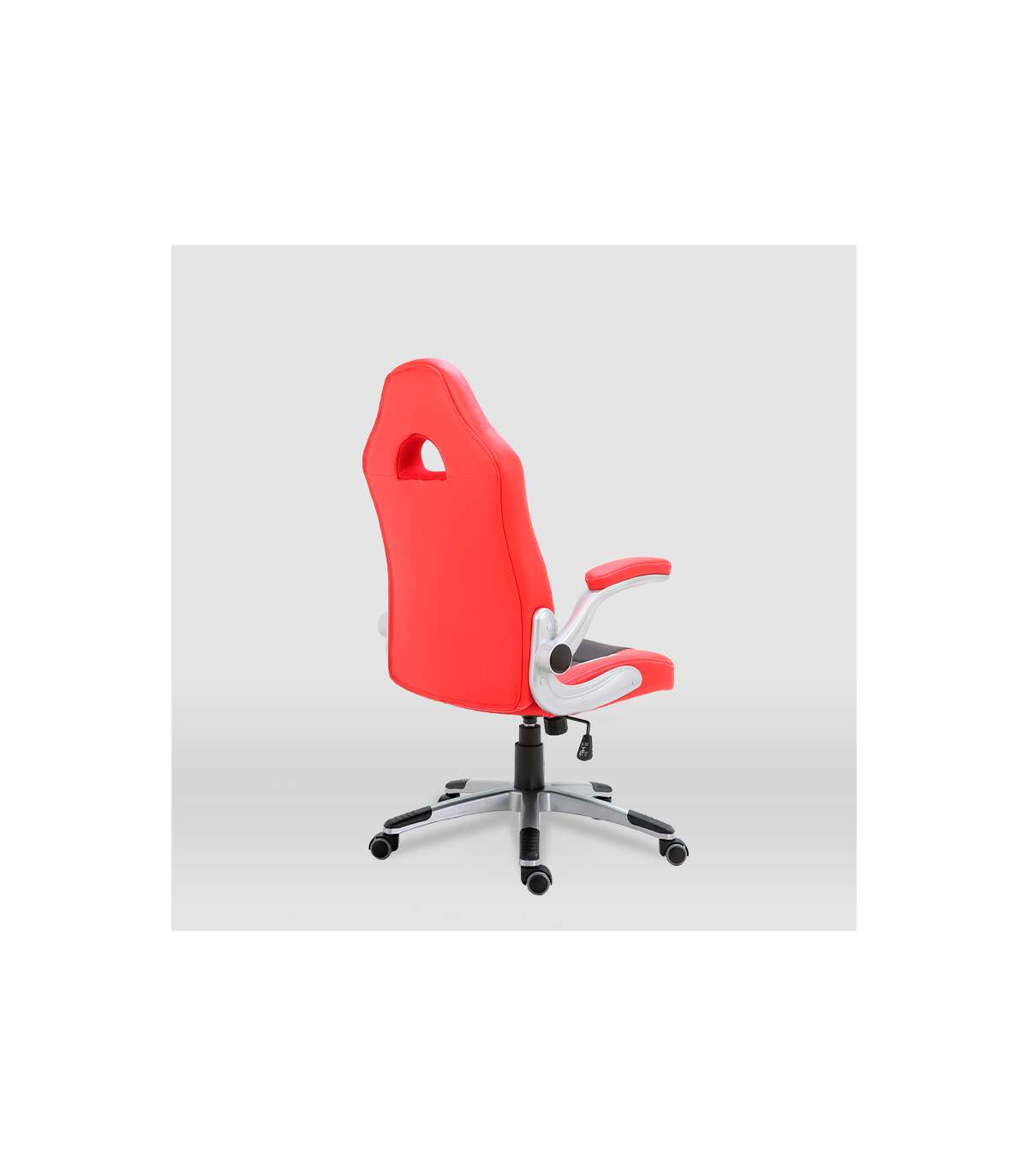 Silla De Escritorio Victoria En Rojo Y Negro. Alto: 112-120, Ancho: 70, Fondo: 51_2