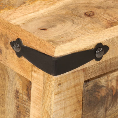 Mesita De Noche Madera Maciza De Mango 40x35x50 Cm_4