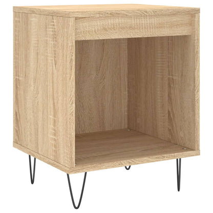 Mesita De Noche Madera De Ingeniería Roble Sonoma 40x35x50 Cm_0