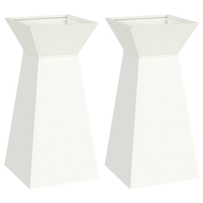 Maceta Pilar 2 Uds. Blanco 35 X 35 X 73 Cm_0