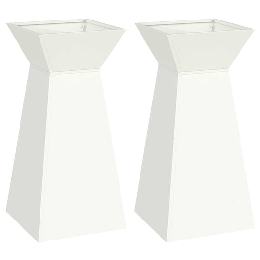 Maceta Pilar 2 Uds. Blanco 35 X 35 X 73 Cm_0