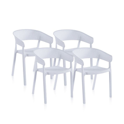 Pack 4 Sillas De Exterior Diza Polipropileno, Blanco, 54 X 73,5 X 50,5_1