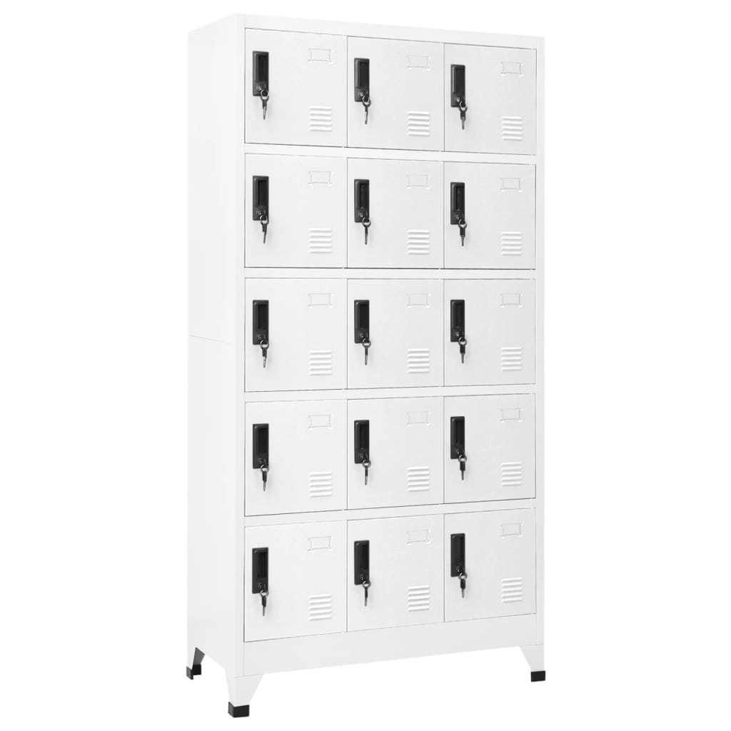 Taquilla De Acero Blanco 90x40x180 Cm_0
