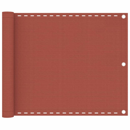 Vidaxl Toldo Para Balcón Hdpe Terracota 75x500 Cm_0