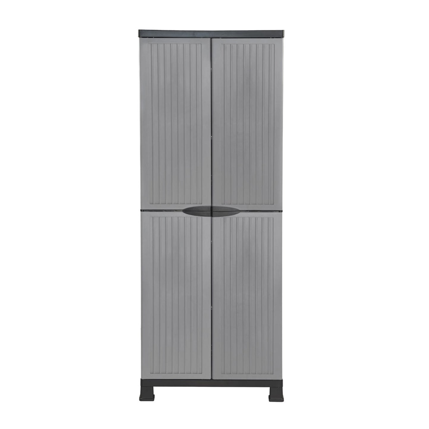 Armario De Resina Exterior Con Escobero Y 4 Baldas 171x68x39cm O91_1