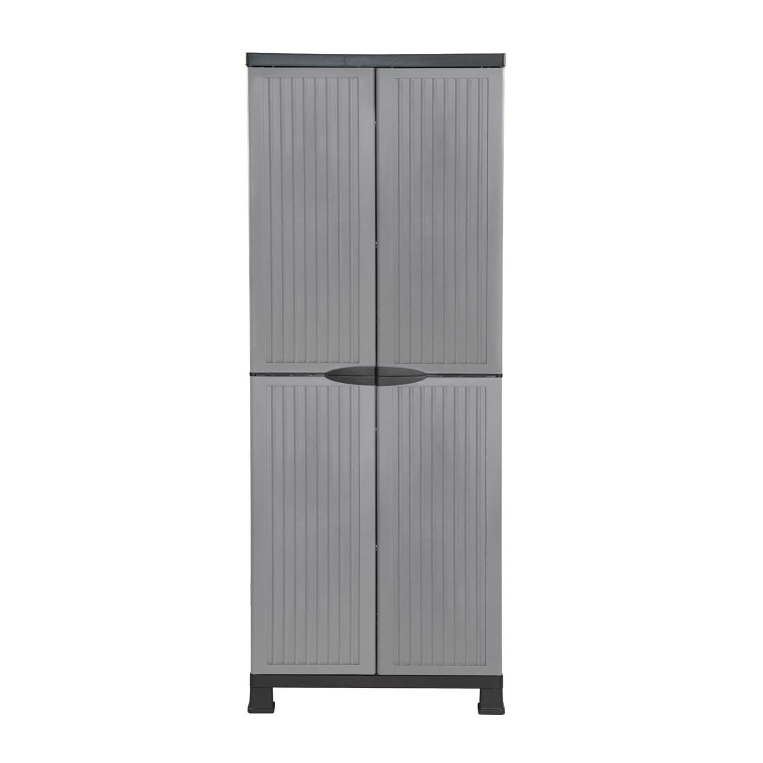 Armario De Resina Exterior Con Escobero Y 4 Baldas 171x68x39cm O91_1