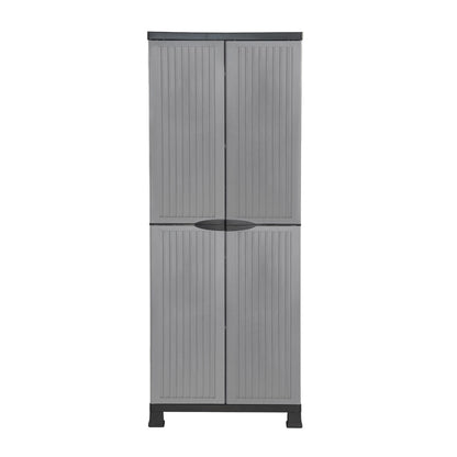 Armario De Resina Exterior Con Escobero Y 4 Baldas 171x68x39cm O91_1