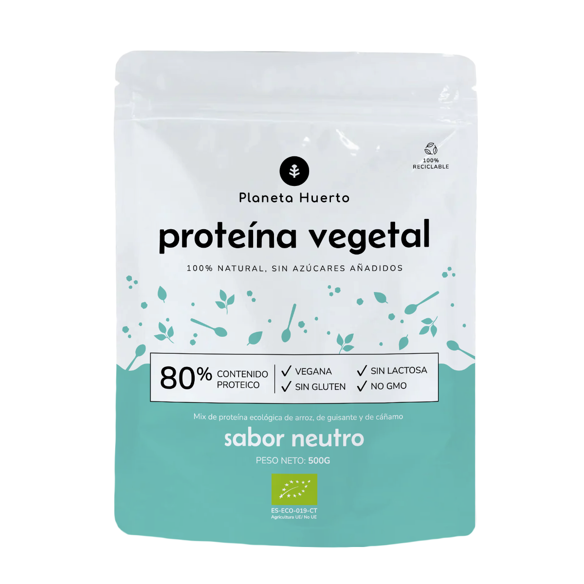 Proteína Vegetal Neutra ECO 80% Planeta Huerto 500 g