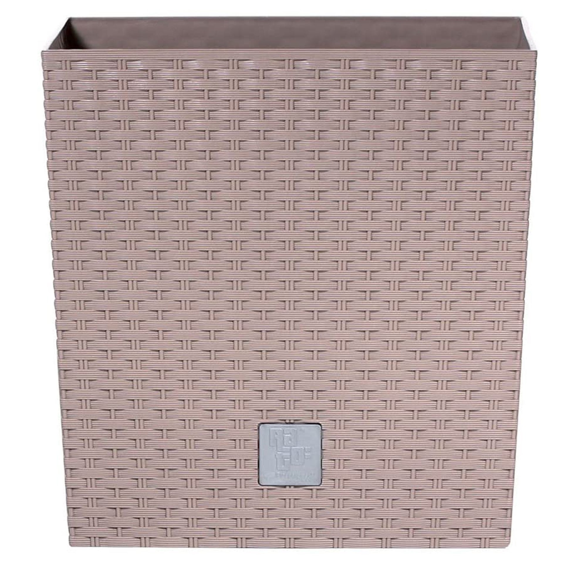 Maceta Rato 10 Litros Con Cubilete Para Plantar En Color Mocca 22,3 X 22,3 X 22,8 Cm.