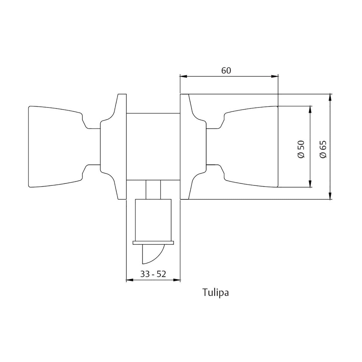 Pomo 3502-60/70uo Tulipa Laton Mate_3