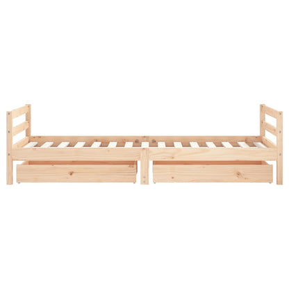 Vidaxl Estructura De Cama Infantil Con Cajones Madera Pino 90x190 Cm_5