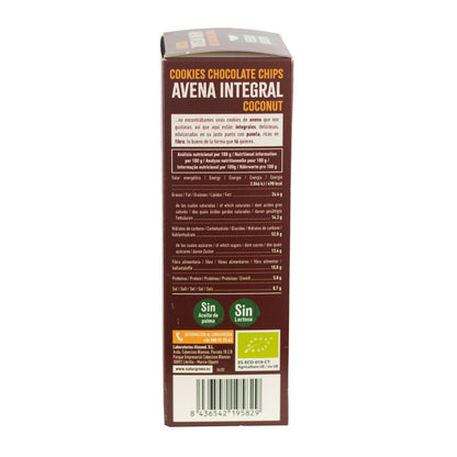 Bolacha Vegan com Aveia Integral, Pepitas de Chocolate e Coco Biológico Naturgreen 140 g