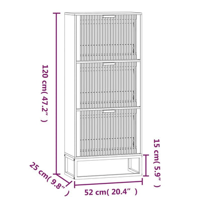 Vidaxl Mueble Zapatero Madera Contrachapada 52x25x120 Cm_2