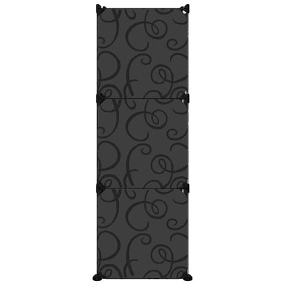 Zapatero Pp Negro 84,5x31x93,5 Cm / Vetonek_0