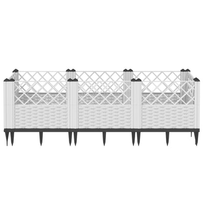 Jardinera Con Clavijas Pp Blanco 123,5x43,5x43,5 Cm_2