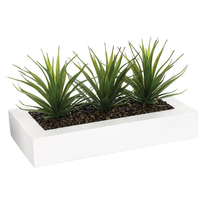 Centro De Mesa - 3 Aloe Vera - L.35 X P.14,8 X A 17, Verde_0