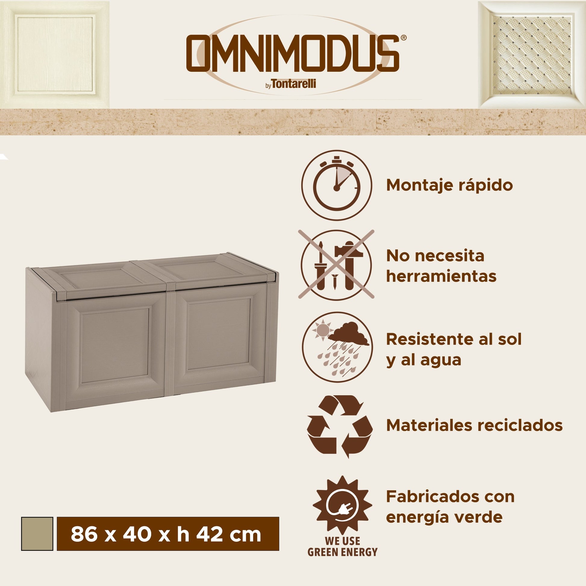 Baúl Dos Módulos Color Topo_1