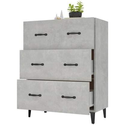 Aparador De Madera De Ingeniería Gris Hormigón 69,5x34x90 Cm / Vetonek_2