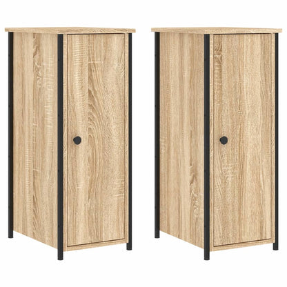 Mesitas Noche 2 Uds Madera Ingeniería Roble Sonoma 32x42x80 Cm_0