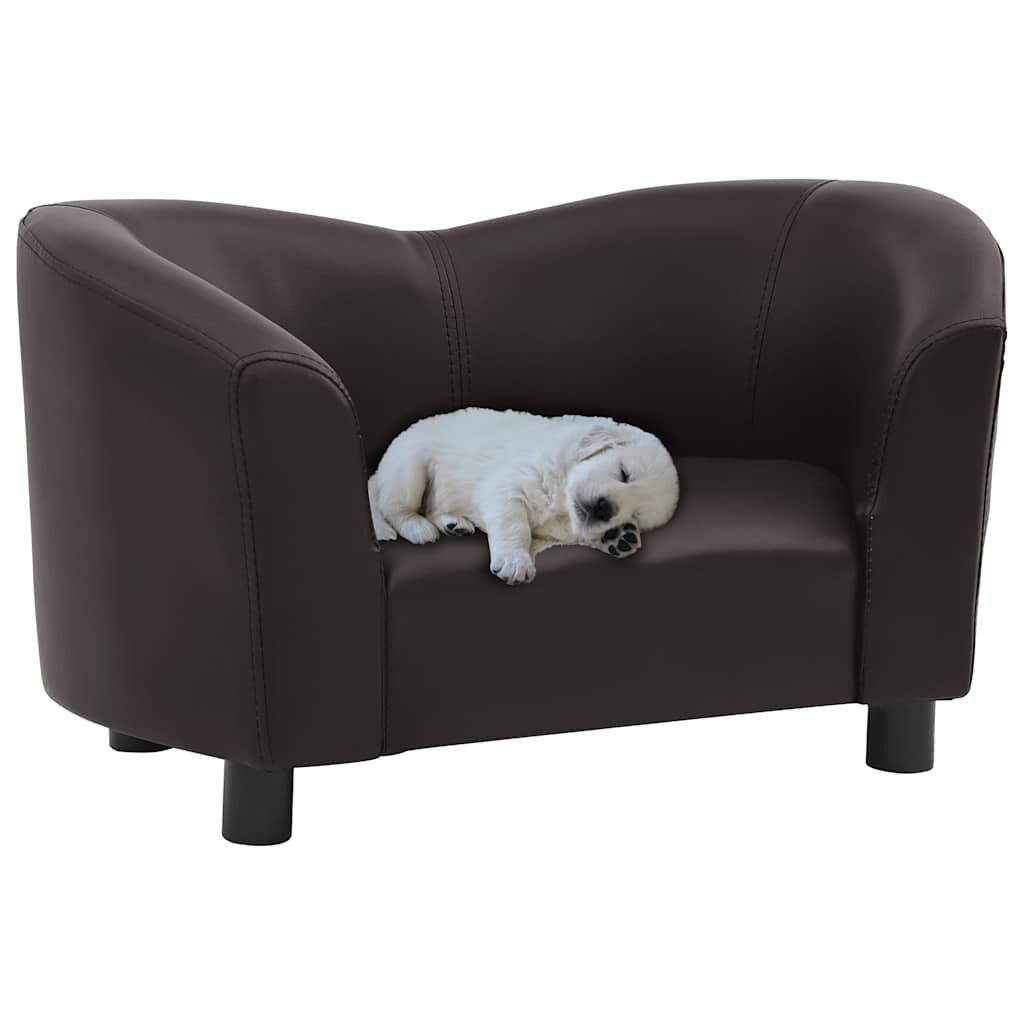 Vidaxl Sofá Para Perros Cuero Sintético Marrón 67x41x39 Cm_1