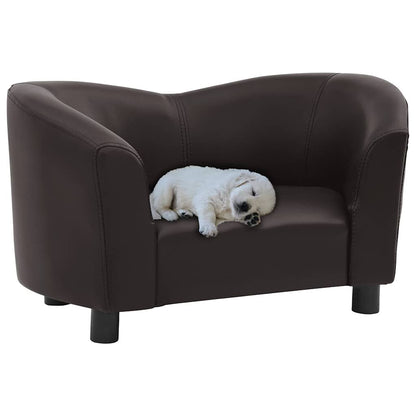 Vidaxl Sofá Para Perros Cuero Sintético Marrón 67x41x39 Cm_1