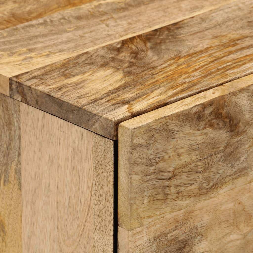 Mesita De Noche Madera Maciza De Mango 50x33x60 Cm_4