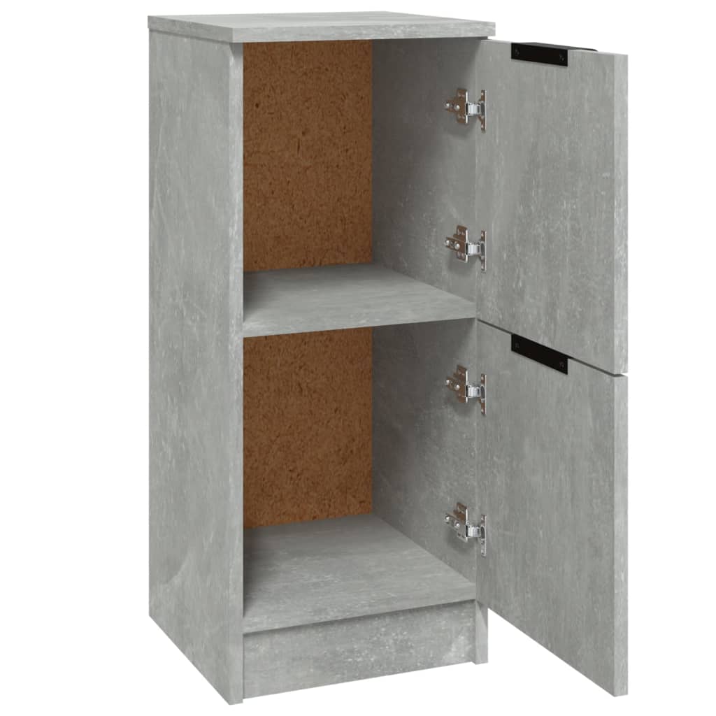 Aparadores 2 Uds Madera Contrachapada Gris Hormigón 30x30x70 Cm / Vetonek_4