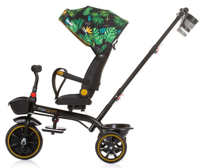 Triciclo Con Capota Y Mango Parental Max Sport Jungle_4