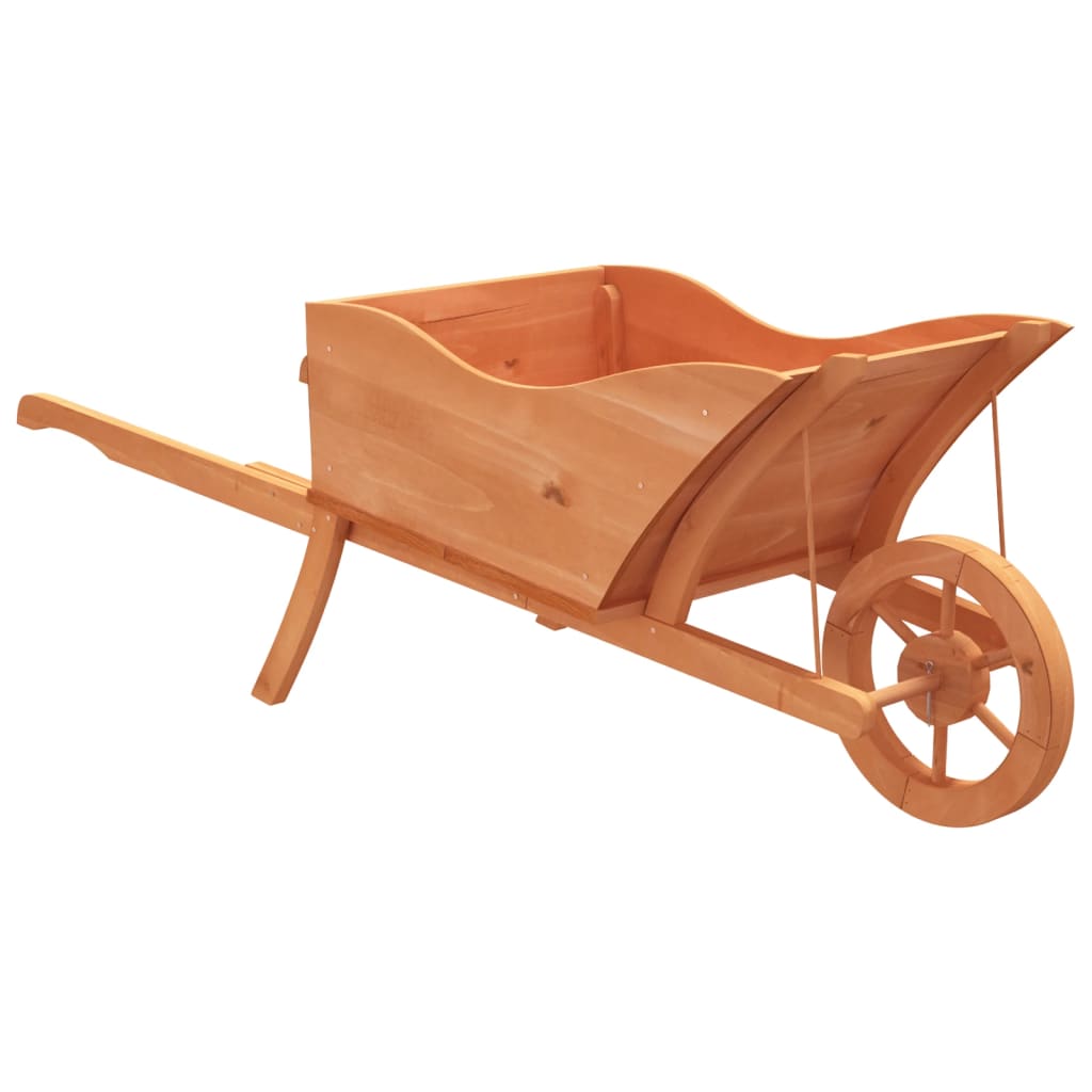 Jardinera Con Forma De Carretilla Madera De Abeto 128x45,5x43cm_0