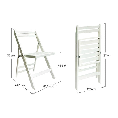Silla Plegable De Madera De Bambú 42.5x47.5x79cm O91_5