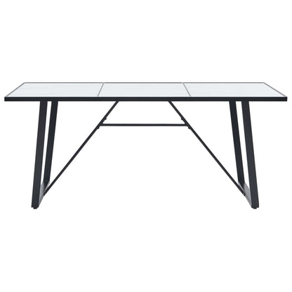 Mesa De Comedor De Vidrio Templado Blanco 180x90x75 Cm_0