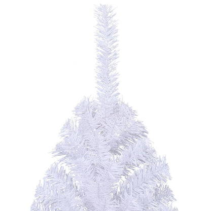 Vidaxl Medio Árbol De Navidad Artificial Con Soporte Pvc Blanco 240 Cm_4
