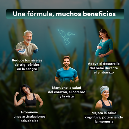 Pack 2x Omega 3 Vegano Sevens Nutrition. Dha Puro Para Cerebro, Visión Y Salud._2
