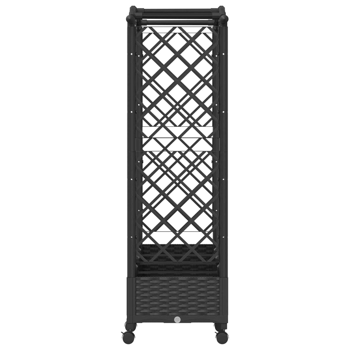 Cama Elevada Con Trellis Y Techo Negro 207 X 40 X 129 Cm Pp_4