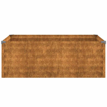 Jardinera Elevada 100x50x36 Cm De Acero Corten_3