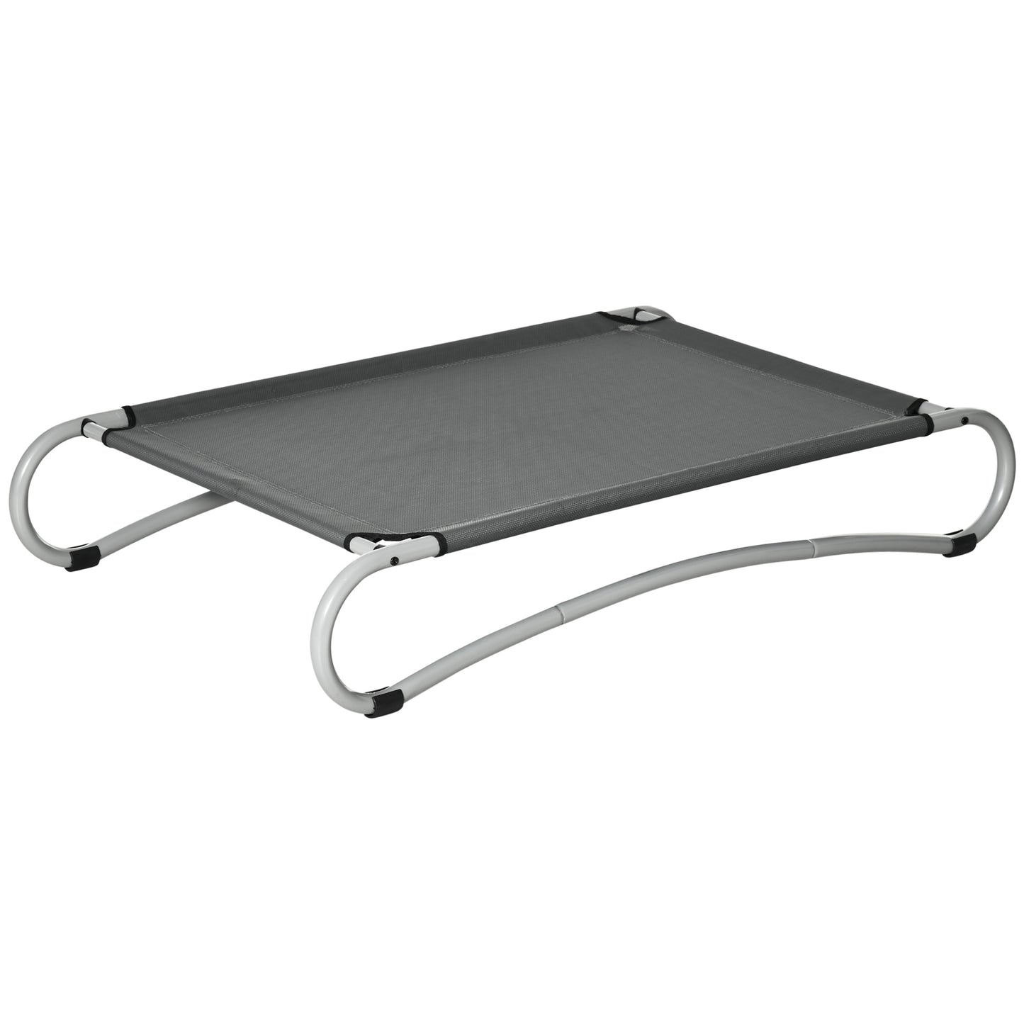 Pawhut Cama Elevada Para Perros Con Tela De Malla Marco Curvo Acero 110x65x20 Cm_0