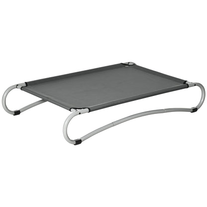Pawhut Cama Elevada Para Perros Con Tela De Malla Marco Curvo Acero 110x65x20 Cm_0