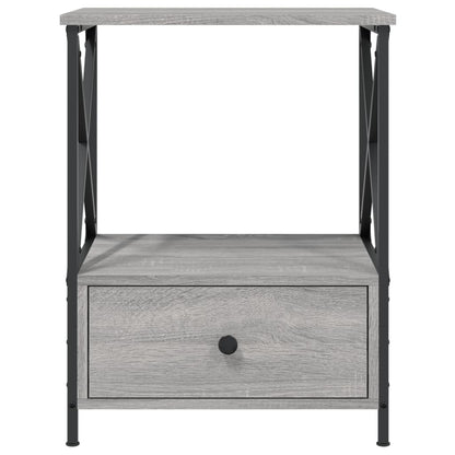 Mesita De Noche Madera De Ingeniería Gris Sonoma 50x41x65 Cm_3