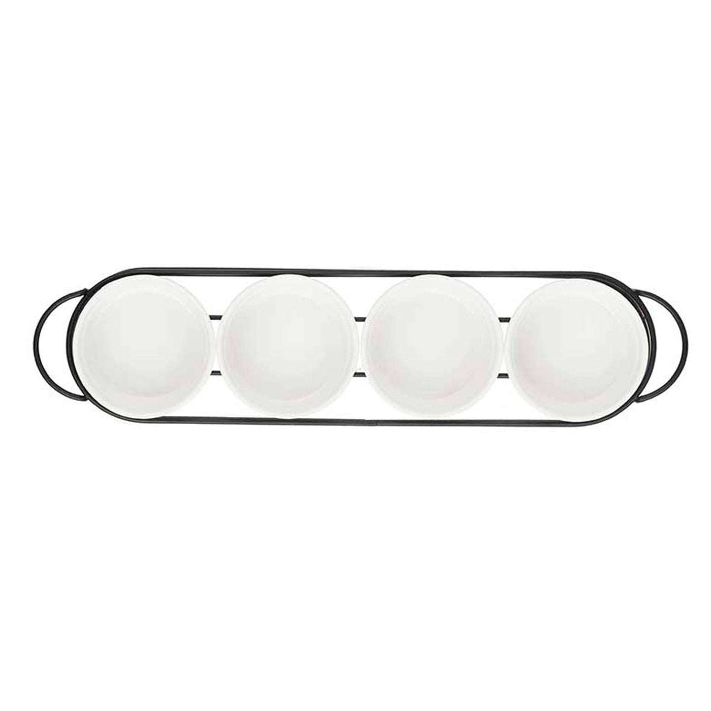 Set 4 Pzs Aperitivo Con Soporte Porcelan Colección Vessia_2