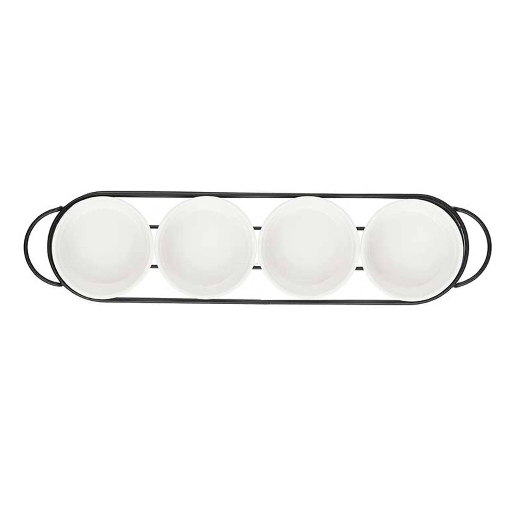 Set 4 Pzs Aperitivo Con Soporte Porcelan Colección Vessia_2