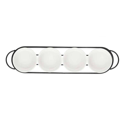 Set 4 Pzs Aperitivo Con Soporte Porcelan Colección Vessia_2