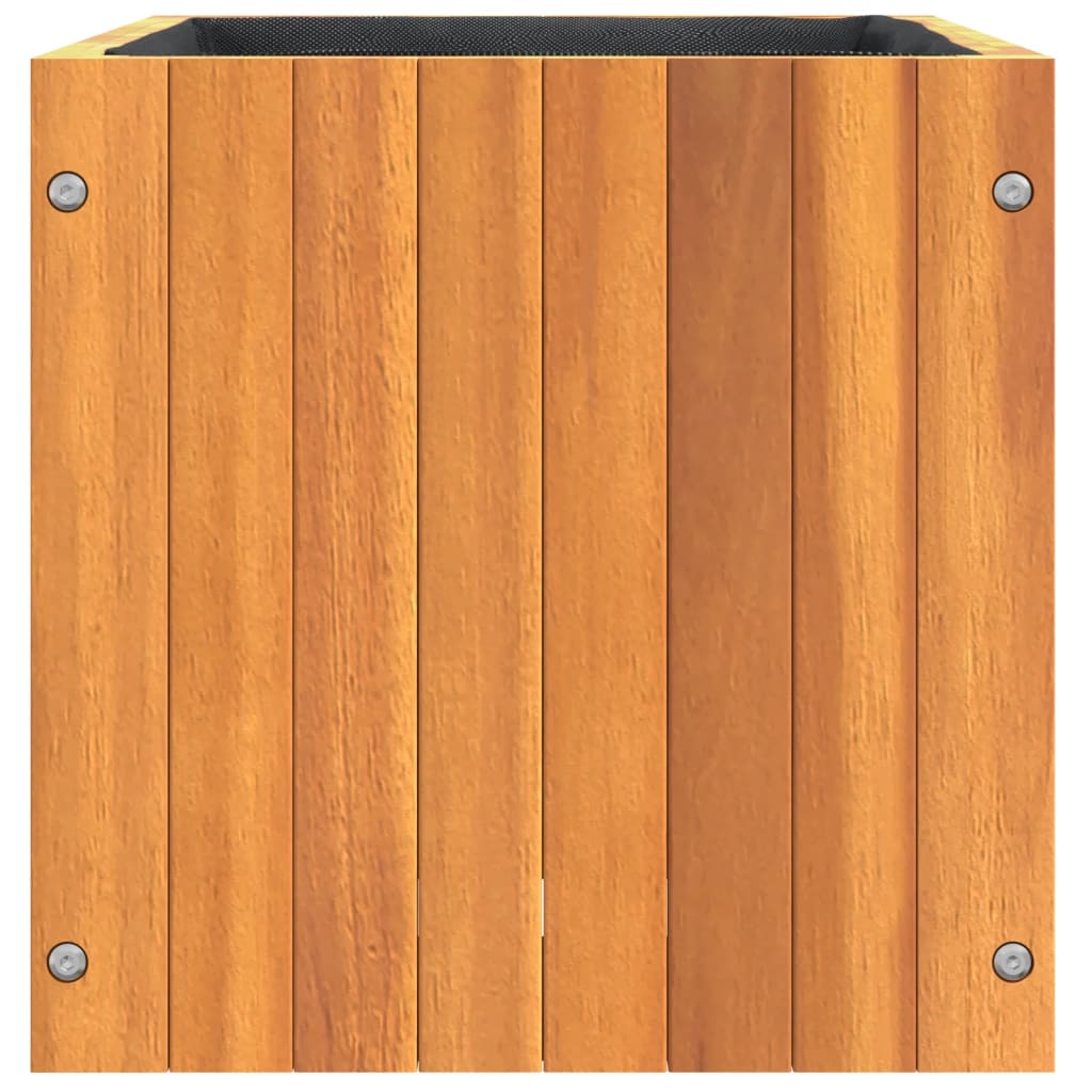 Jardinera De Madera Maciza De Acacia 35x35x35 Cm_5