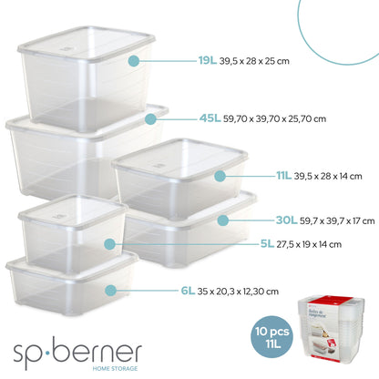 Set De 10 Cajas De Plástico Life Story 11l_2