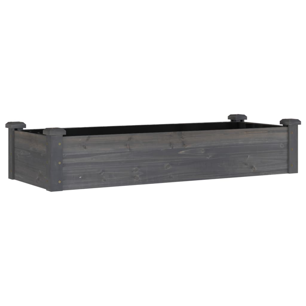 Jardinera Arriate Forro Madera Maciza Marrón Abeto 120x45x25 Cm_0