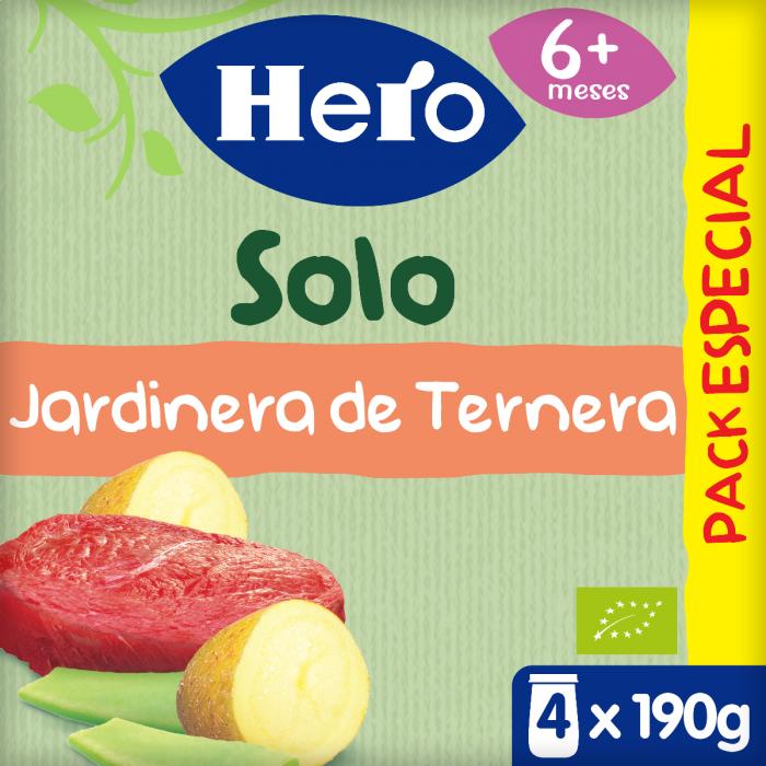 Pote de Carne Biológica Gardener 4 x 190 g - Hero Baby